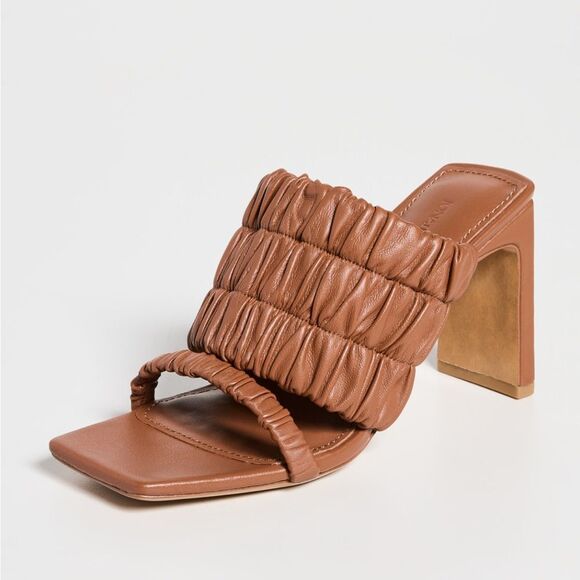 Jonathan SIMKHAI Felix Elastic 3.5 in‎ Heeled Mules - Size 38 (7.5) - Picture 1 of 15